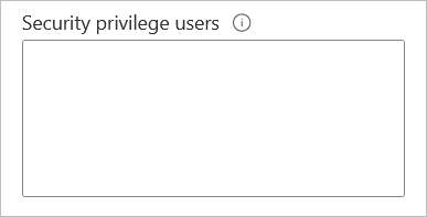 Screenshot che mostra la casella Utenti con privilegi di sicurezza della finestra Connessioni di Active Directory.