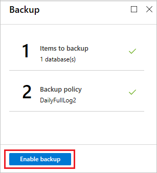 Abilita backup