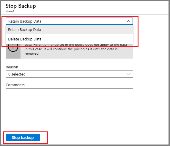 Selezionare Mantieni dati di backup o Elimina dati di backup