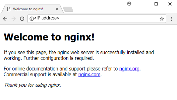 Pagina Web di nginx predefinita