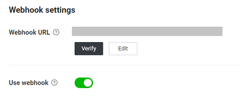 LINE Webhook settings