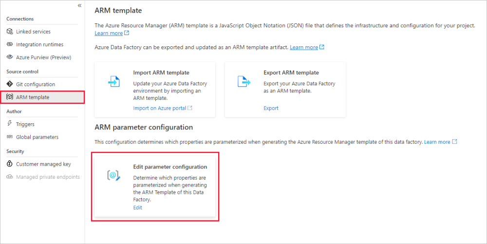 Manage custom parameters