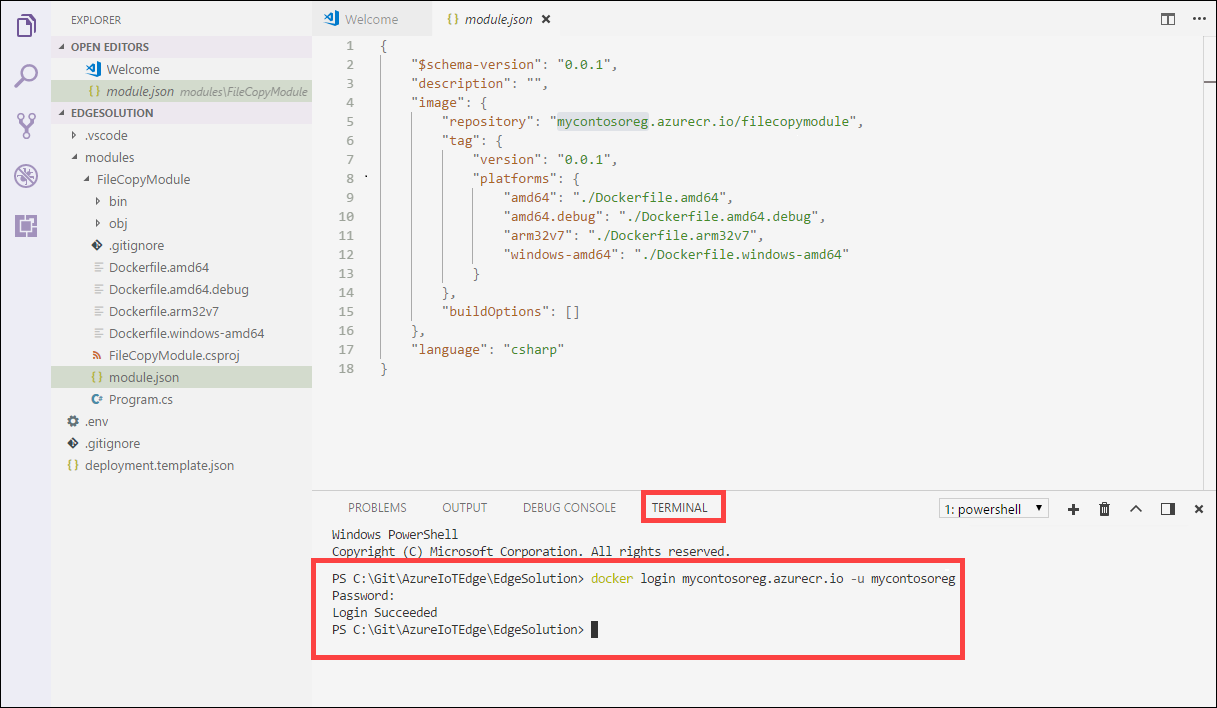 Build and Push IoT Edge Solution