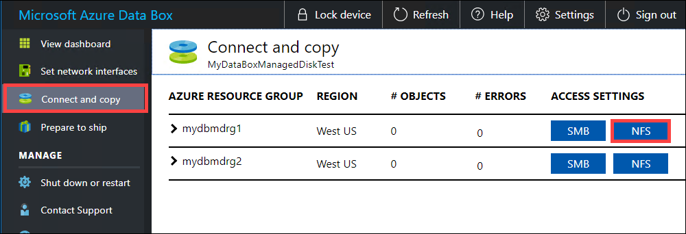 Configurare l'accesso client NFS