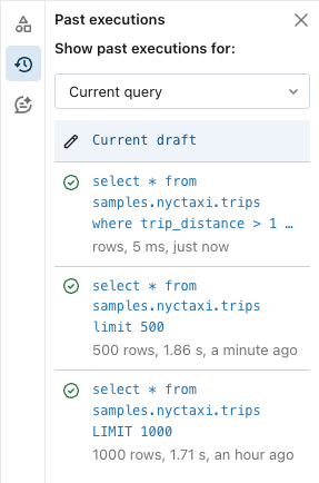 Il record viene visualizzato ogni volta che la query è stata eseguita, inclusa la sintassi di query specifica.