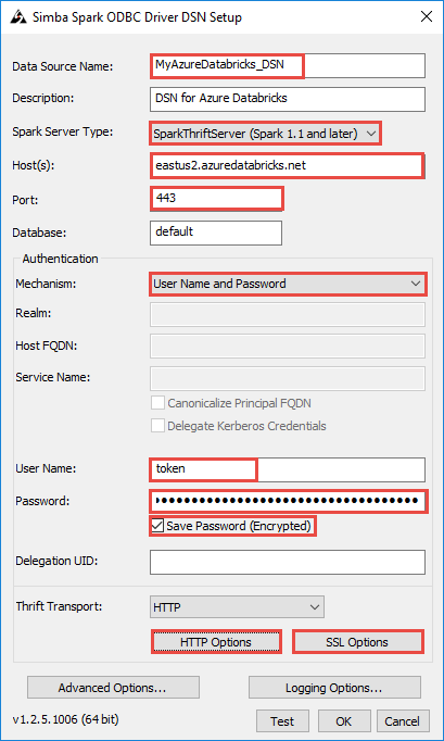 Configurare DSN