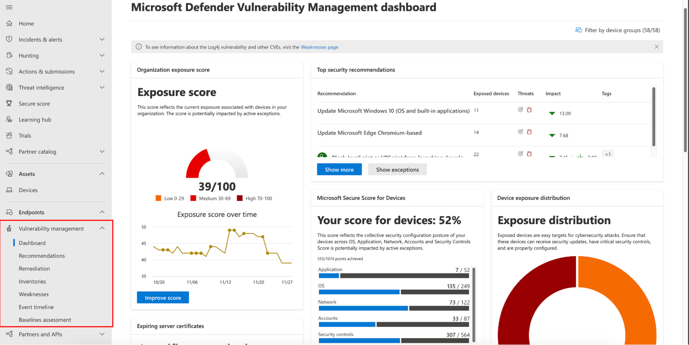 Screenshot del dashboard MDVM.