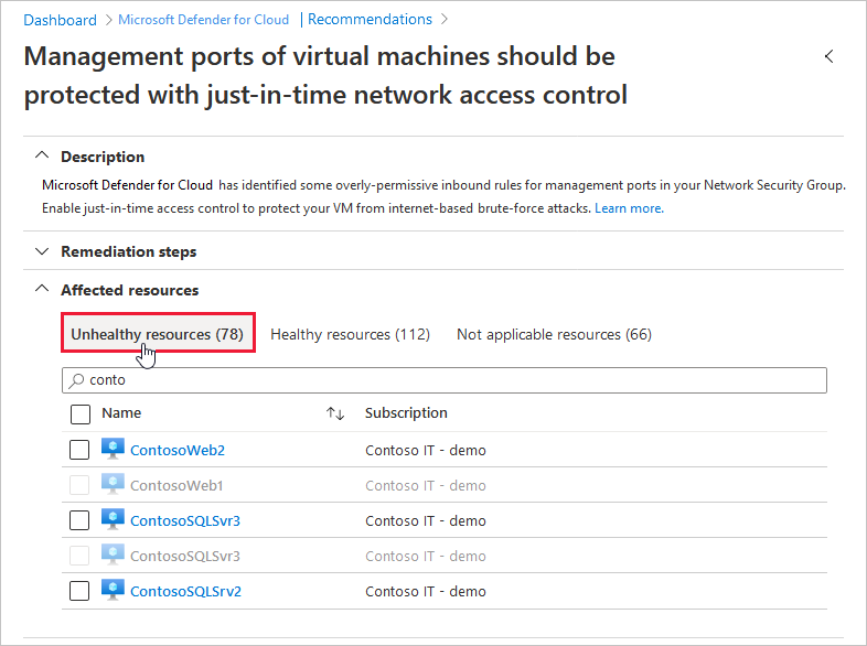 Raccomandazione per l'accesso JIT (Just-In-Time) alle macchine virtuali.