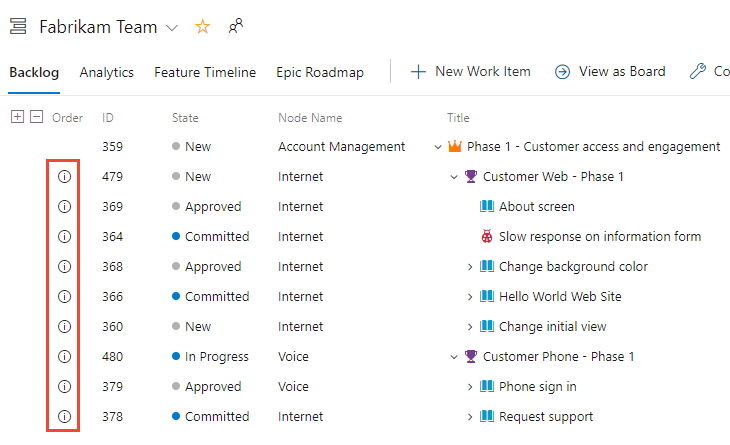 Limitazioni per il riordinamento degli elementi di backlog multi-team