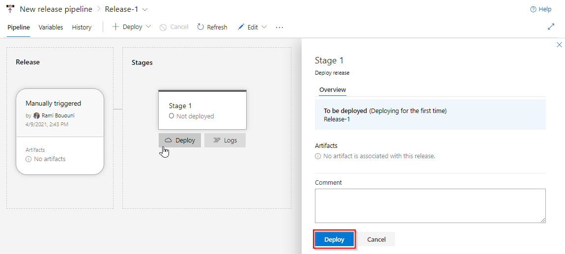 Accodamento e distribuzione dell'immagine Docker