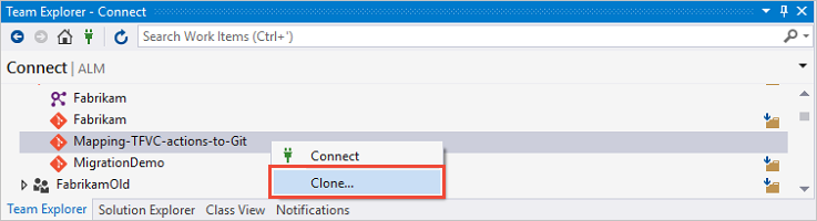 Connettersi a un repository Git in Azure Repos da Visual Studio