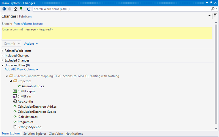 Uso di Visual Studio Team Explorer per visualizzare le modifiche a fasi