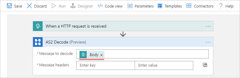 Screenshot che mostra la finestra di progettazione multi-tenant con l'output della proprietà 