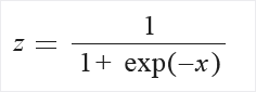 formula per la normalizzazione per funzione logistica