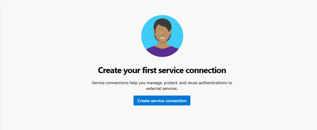 Screenshot del pulsante Nuova connessione al servizio ADO.