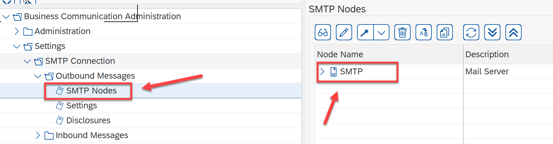 Configurazione SMTP