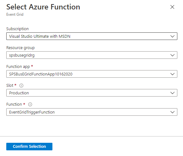 Funzione - selezione dell'endpoint