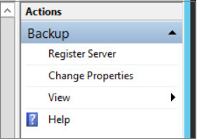 Screenshot dello snap-in di MMC di Azure Backup per modificare le proprietà