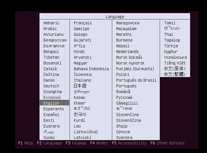 Selezionare una lingua