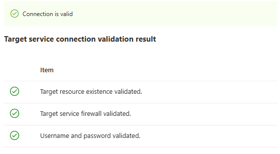 Screenshot del portale di Azure, nell'istanza di Azure Spring Apps, controllare la connessione al database MySQL.