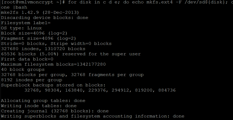 Creazione di un file system ext4