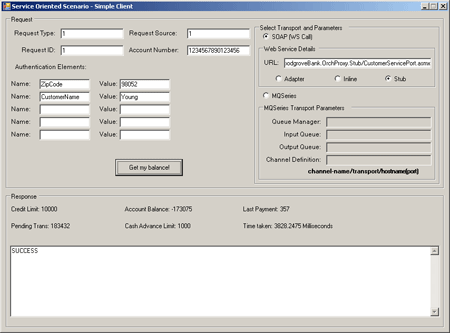 Eseguire l'applicazione client per la versione stub