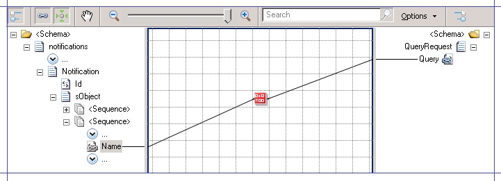 Eseguire il mapping della risposta di notifica alla BTS_SF_Notification_Query_Mapping dello schema