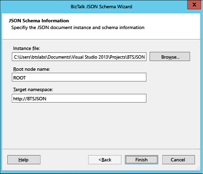 Schema XSD generato per