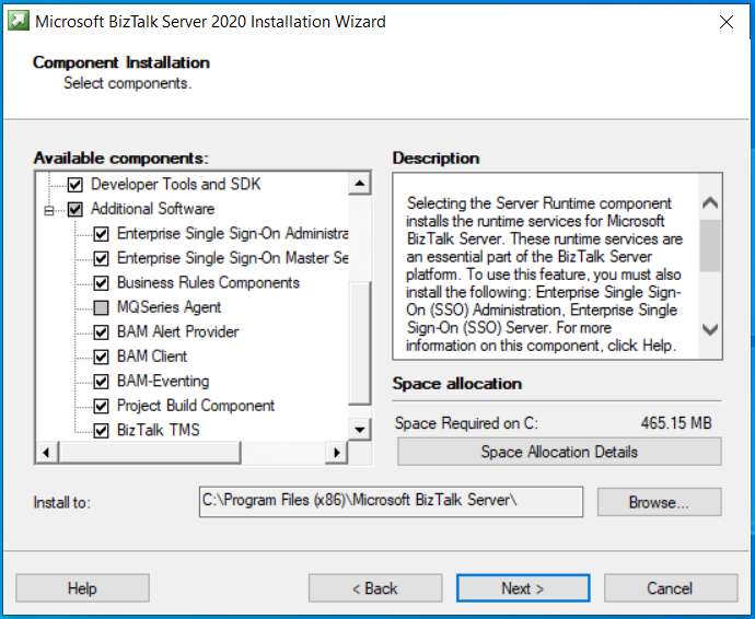 Installare software aggiuntivo in BizTalk Server