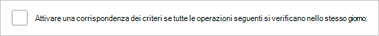 Screenshot che mostra come selezionare l'opzione 'Trigger a policy match if all the following occur on the same day' per un criterio di individuazione delle app.