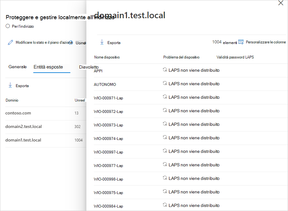 Correggere i dispositivi non protetti da LAPS.