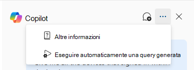 Screenshot di Security Copilot nella ricerca avanzata che mostra l'icona dei puntini di sospensione delle impostazioni.