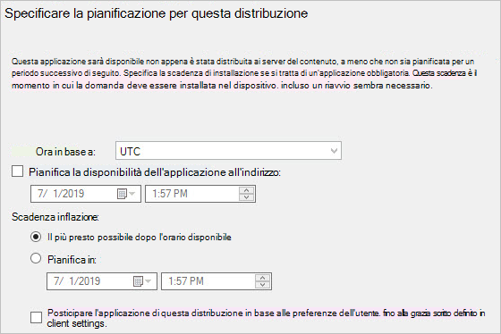 Pianificare la distribuzione