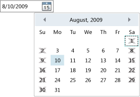 DatePicker con date non selezionabili