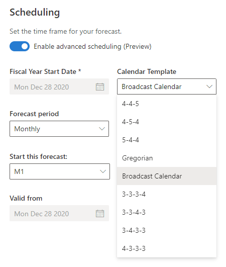 Expanded scheduling control