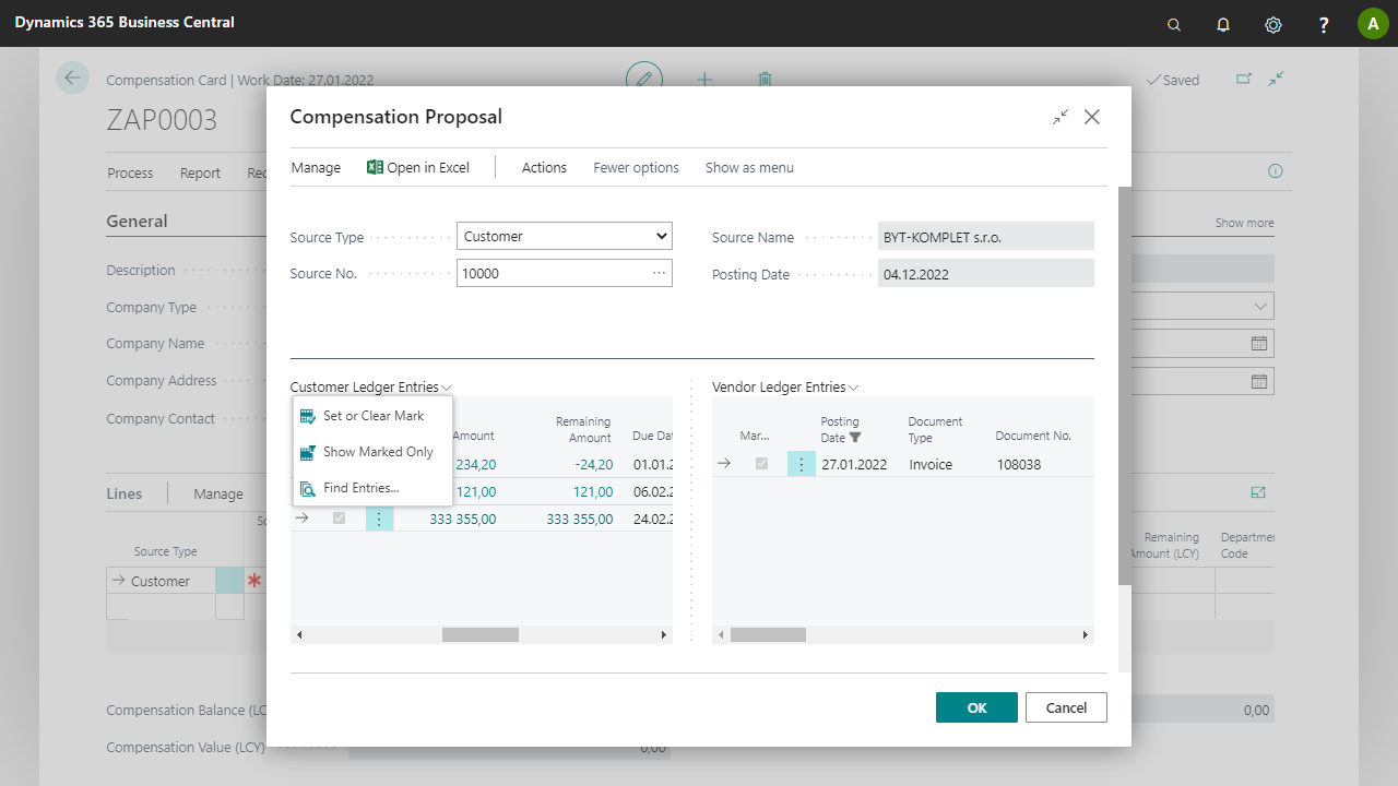 Compensation Proposal page