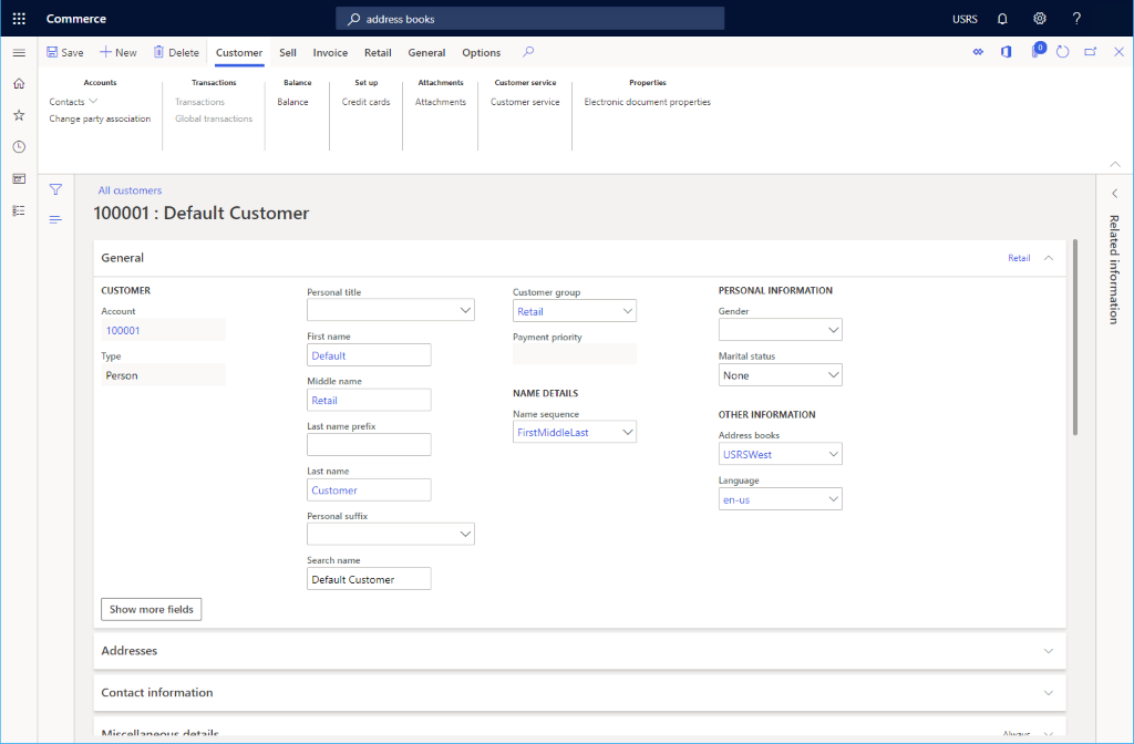 Esempio di configurazione di un cliente.