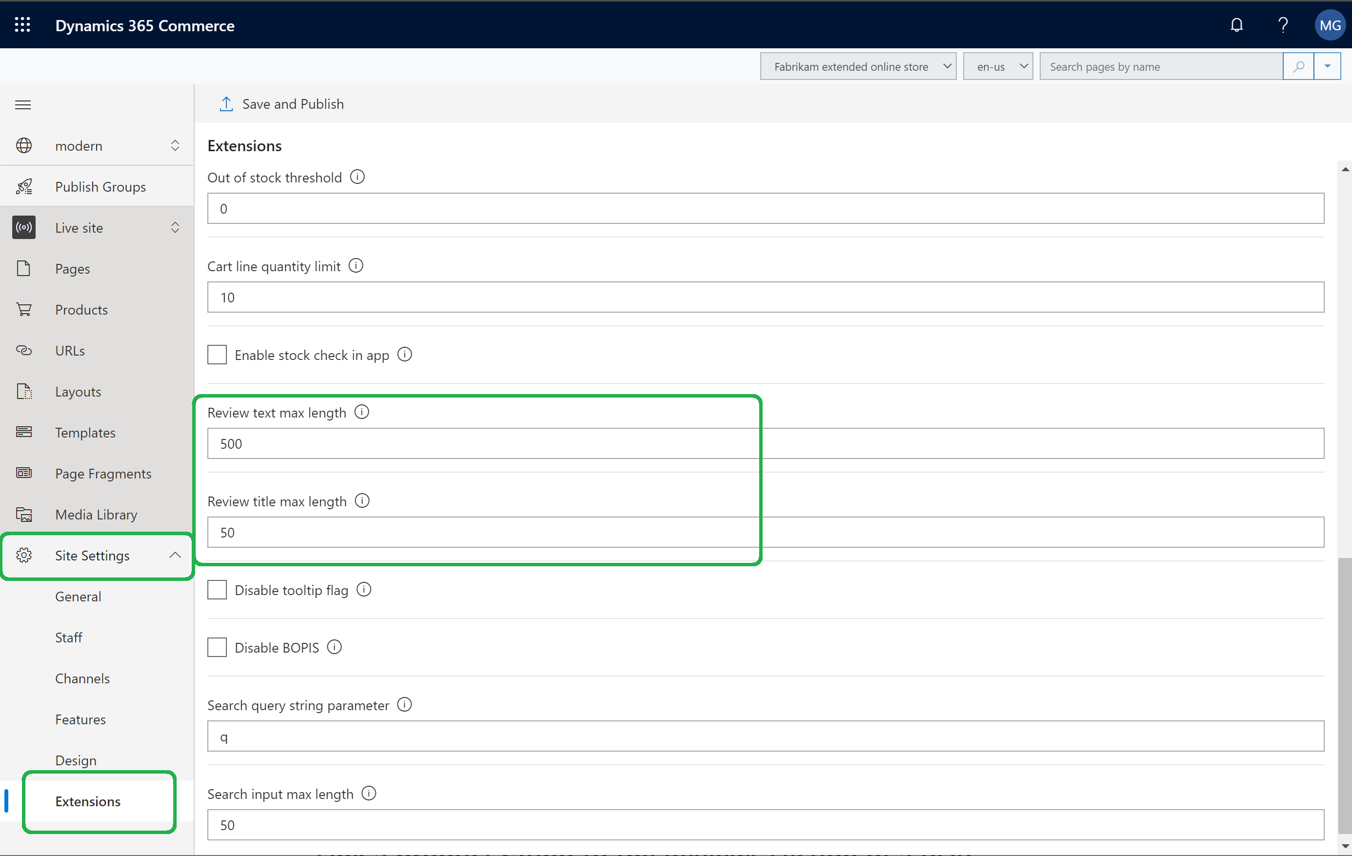 Configurare un sito per visualizzare valutazioni e recensioni.