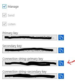 Connection string.