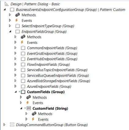 New group control for custom field input.