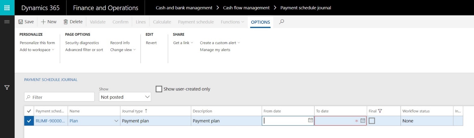 Payment plan processing.