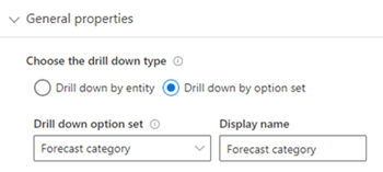 Selezionare set di opzioni drill-down.