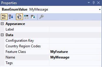 Set a feature class on the enum value.