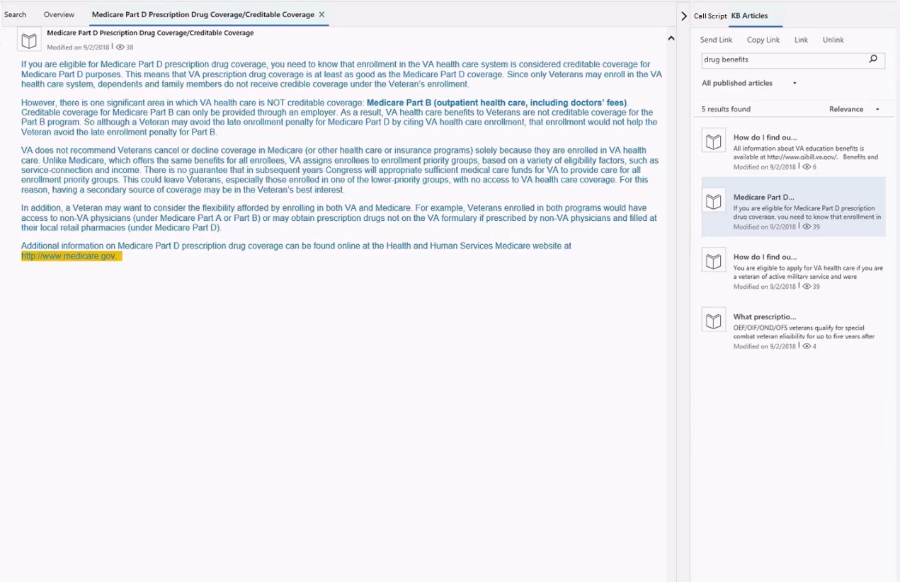 Articoli della Knowledge Base multicanale.