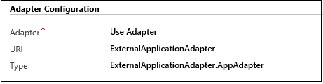 External adapter configuration.