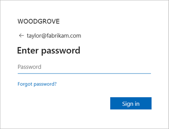 Screenshot che mostra il collegamento relativo alla password dimenticata.