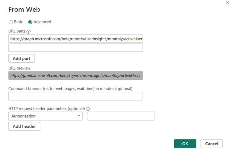 Screenshot dell'aggiunta di un token.