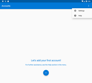 Screenshot dell’opzione Aggiungi account dell’app Microsoft Authenticator.