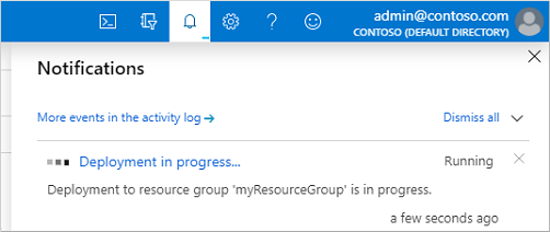 Notifica nell'interfaccia di amministrazione di Microsoft Entra della distribuzione in corso