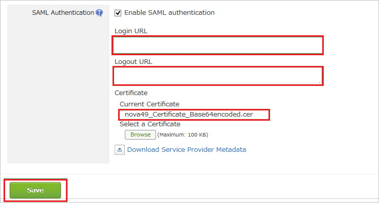 Autenticazione SAML